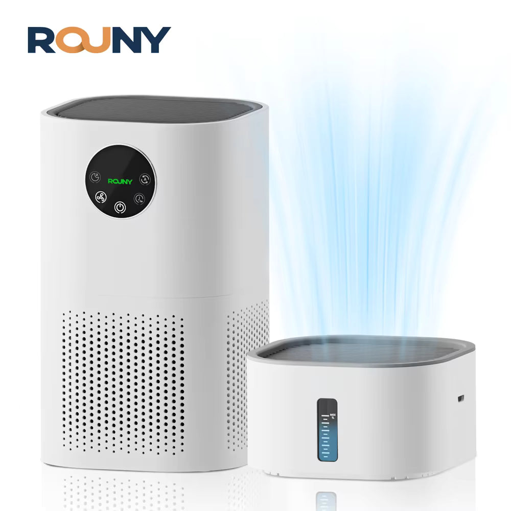 2-in-1 Air Purifier and Humidifier with H13 True HEPA Filter Suitable for People with Allergies and Pet Families, White