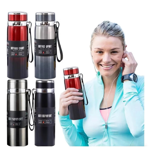 316 Stainless Steel, 1L Thermos Flask for Water, Tea and Coffee, Cold and Hot Thermos Flask, Stainless Steel Thermos Flask Mugs