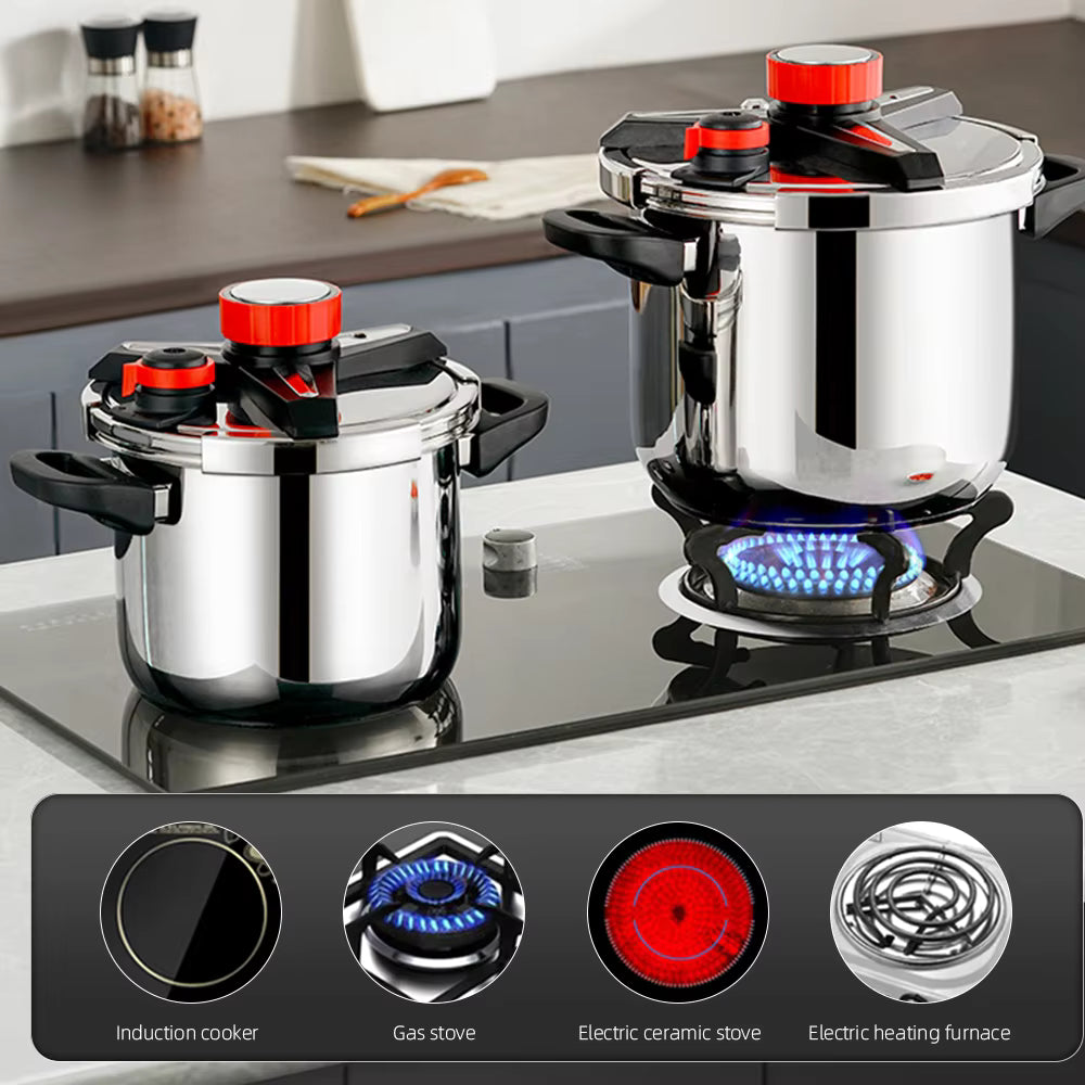 Fenghui 12L 304 Stainless Steel Pressure Cooker CE Certified Heavy-Duty Explosion-Proof Large Capacity Kitchen Appliance