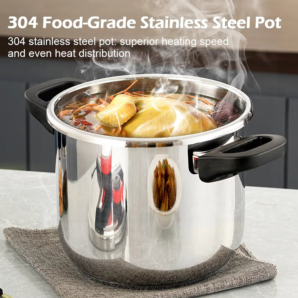 Fenghui 12L 304 Stainless Steel Pressure Cooker CE Certified Heavy-Duty Explosion-Proof Large Capacity Kitchen Appliance