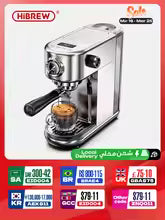 HiBREW 20Bar Semi Automatic Espresso Coffee Machine Temperature Adjustable Cold/Hot Super Slim Coffee Maker Cappuccino H10B